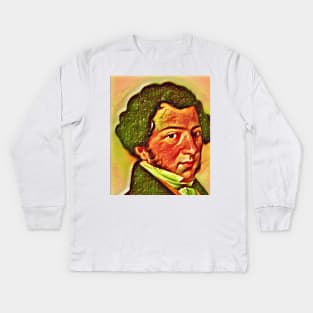 Gioachino Rossini Snow Portrait | Gioachino Rossini Artwork 15 Kids Long Sleeve T-Shirt